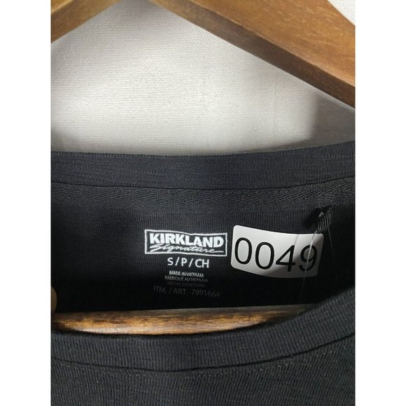 New Kirkland Womens Scoop Neck 3/4 Sleeve Slub Tee Shirts Size Small Black - Picture 7 of 8